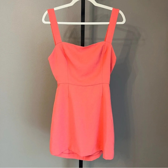 Wilfred Aritzia Ecoulement Tie Back Mini A-Line Dress Bright Pink 8 Beach Summer - Picture 1 of 6